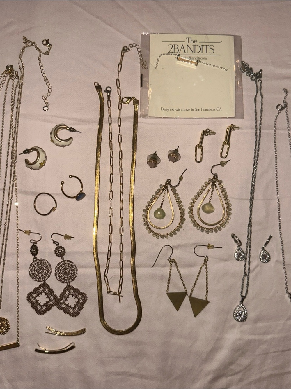 Gold and Silver Mixed Metal Jewelry Set